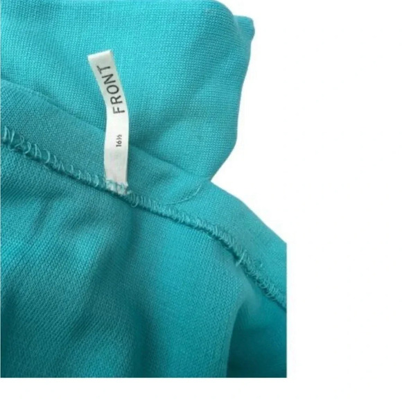 Montgomery Ward 1970's 2 Piece Turquoise Skirt Smock Blouse Set Lace Trim NOS​ - Picture 9 of 9